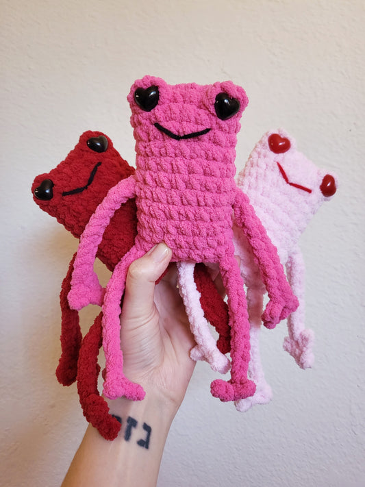 Heart Eyes Valentine's Frog Plushies | 5+ colors!