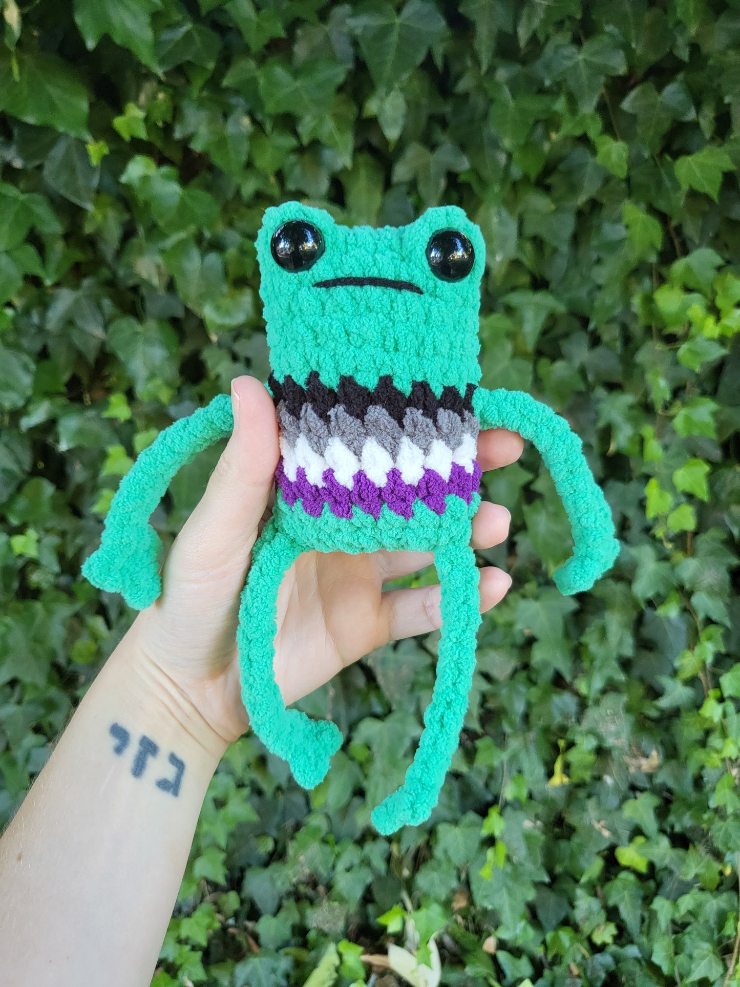 Ace Pride Frog Plushie | Made by queer artist!