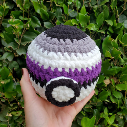 Ace Pride Pokéball Plushie | Made by queer artist!