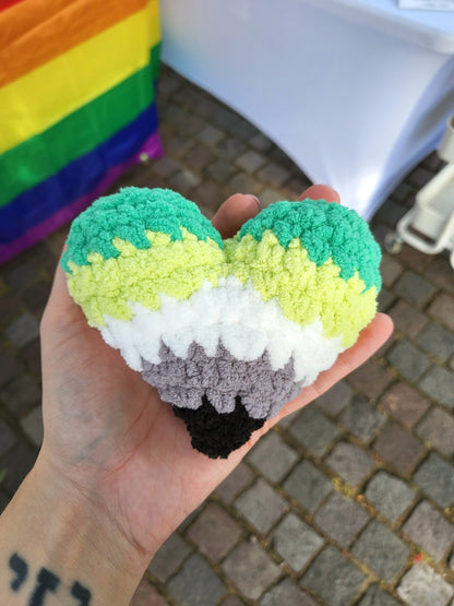 Mini Pride Heart Plushies | Made by queer artist!