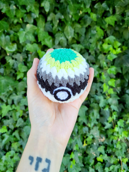 Aro Pride Mini Pokéball Plushie | Made by queer artist!