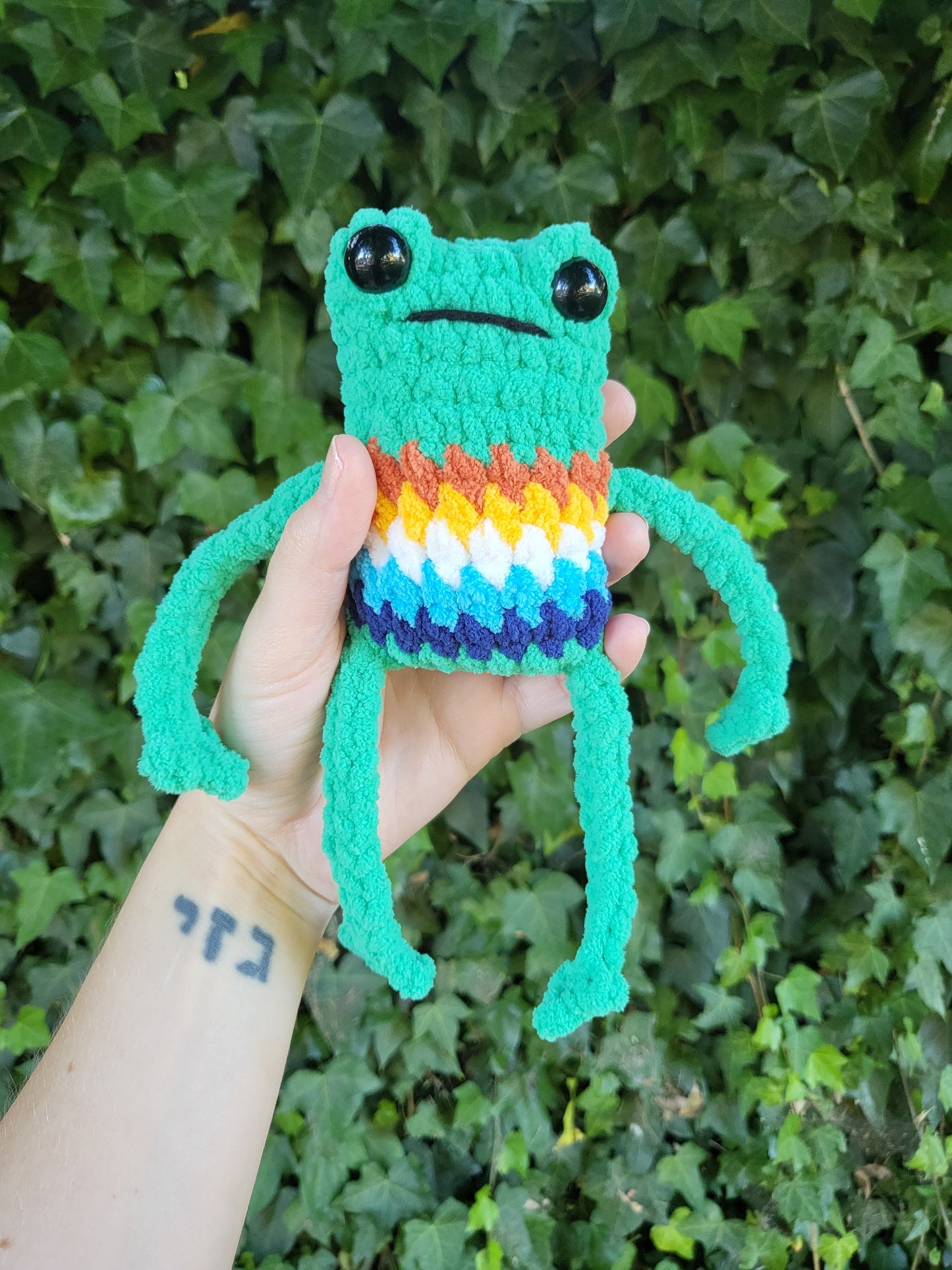 Aroace Pride Frog Plushie | Made by queer artist!