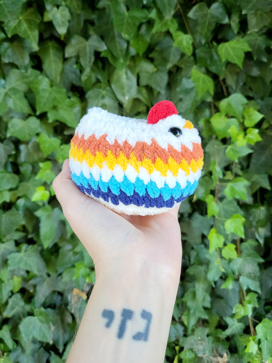 Aroace Pride Chicken Plushie | Made by queer artist!