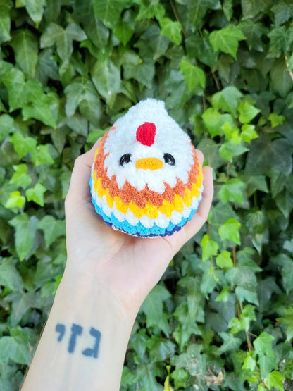 Aroace Pride Chicken Plushie | Made by queer artist!