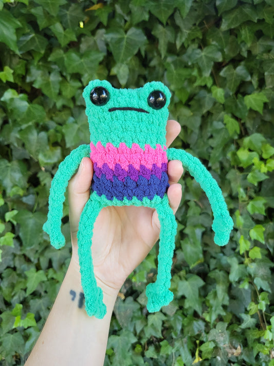 Bi Pride Frog Plushie | Made by queer artist!