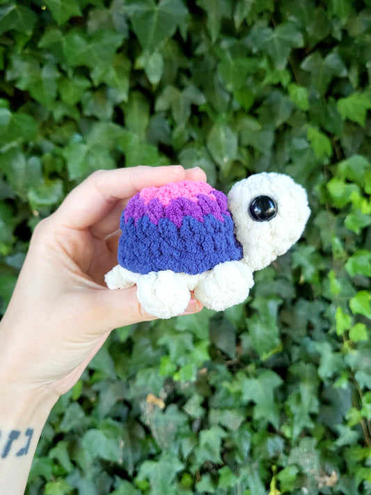 Bi Pride Turtle Plushie | Made by queer artist!