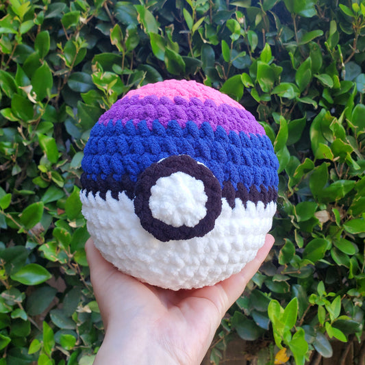Bi Pride Pokéball Plushie | Made by queer artist!