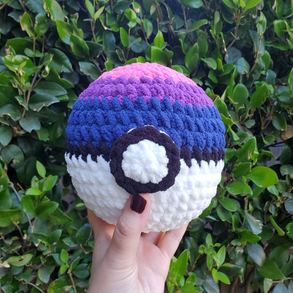 Bi Pride Pokéball Plushie | Made by queer artist!
