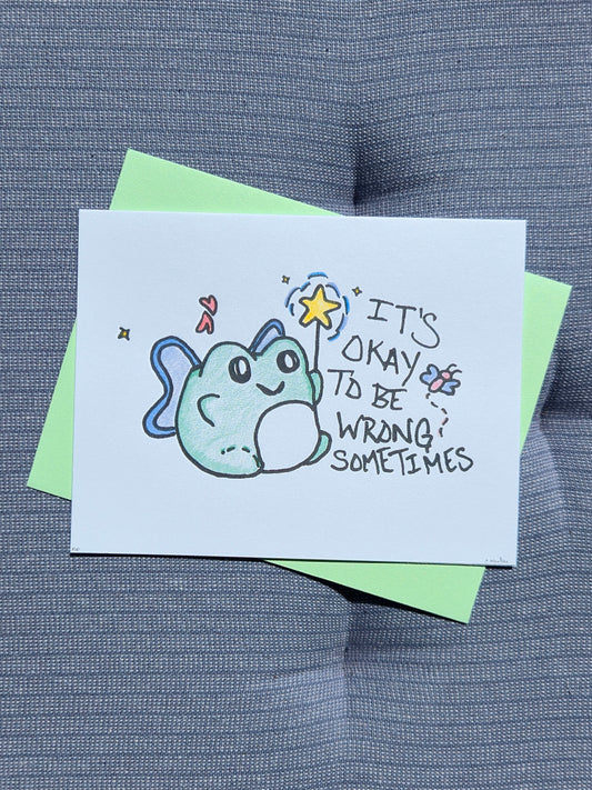 It's Okay Frog | Art Print Greeting Card