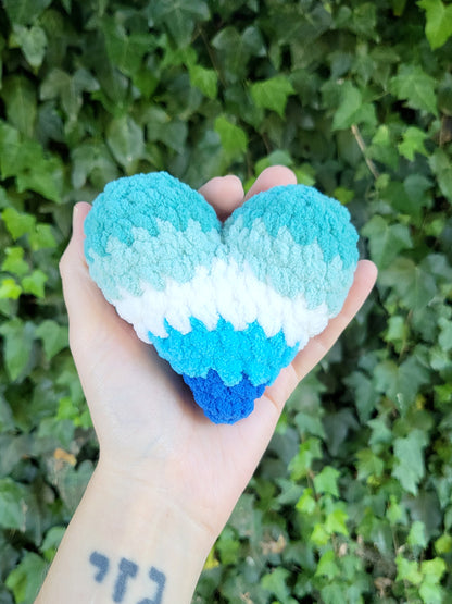 Gay Man/MLM Pride Mini Heart Plushie | Made by queer artist!