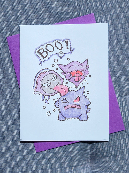 Gengar Family | Art Print Greeting Card