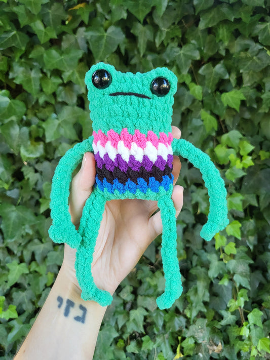 Genderfluid Pride Frog Plushie | Made by queer artist!