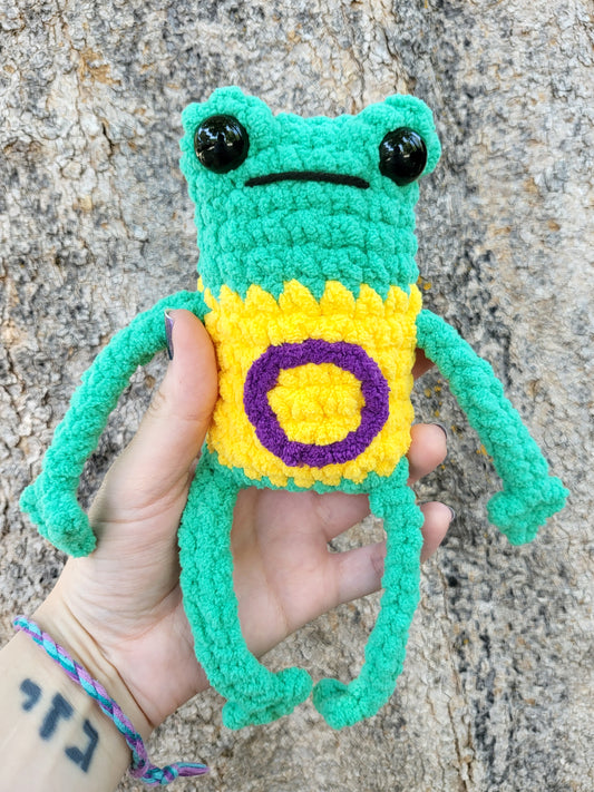 Intersex Pride Frog Plushie | Made by queer artist!