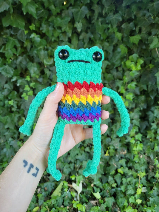 LGBT(QIA+) Pride Frog Plushie | Made by queer artist!