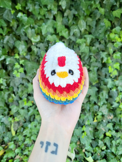 LGBT(QIA+) Pride Chicken Plushie | Made by queer artist!