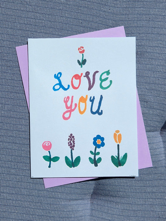 Love Flowers | Art Print Greeting Card