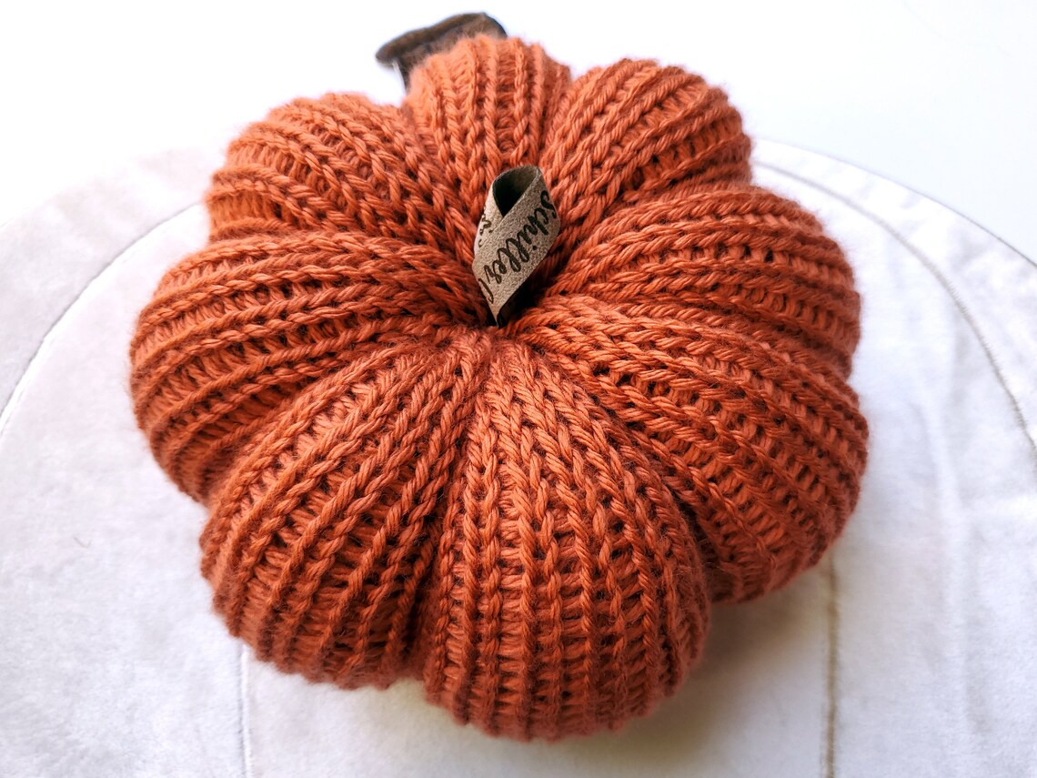 Set of 3 LARGE Custom Knit Pumpkins