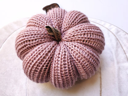 Set of 3 LARGE Custom Knit Pumpkins