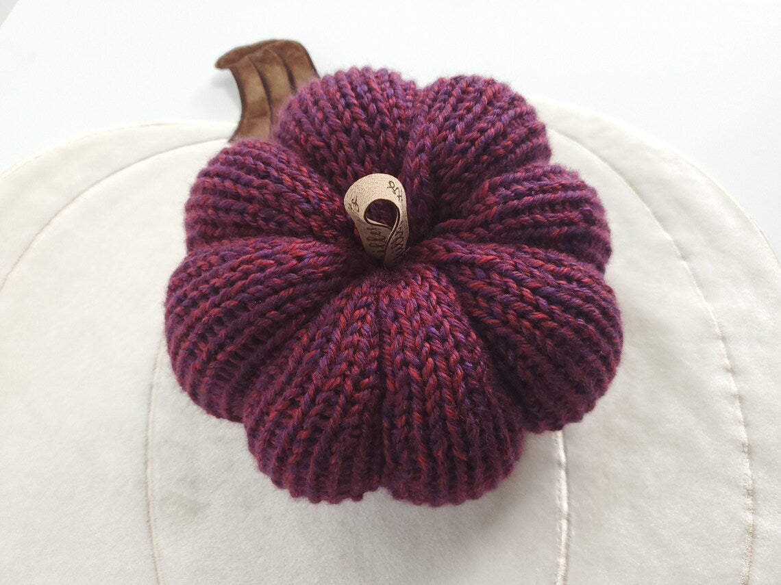 Set of 3 LARGE Custom Knit Pumpkins