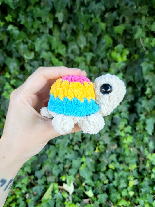 Pan Pride Turtle Plushie | Made by queer artist!