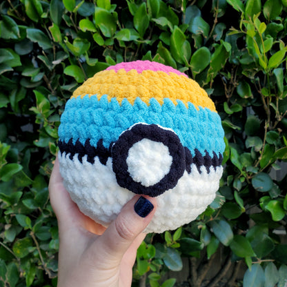 Pan Pride Pokéball Plushie | Made by queer artist!