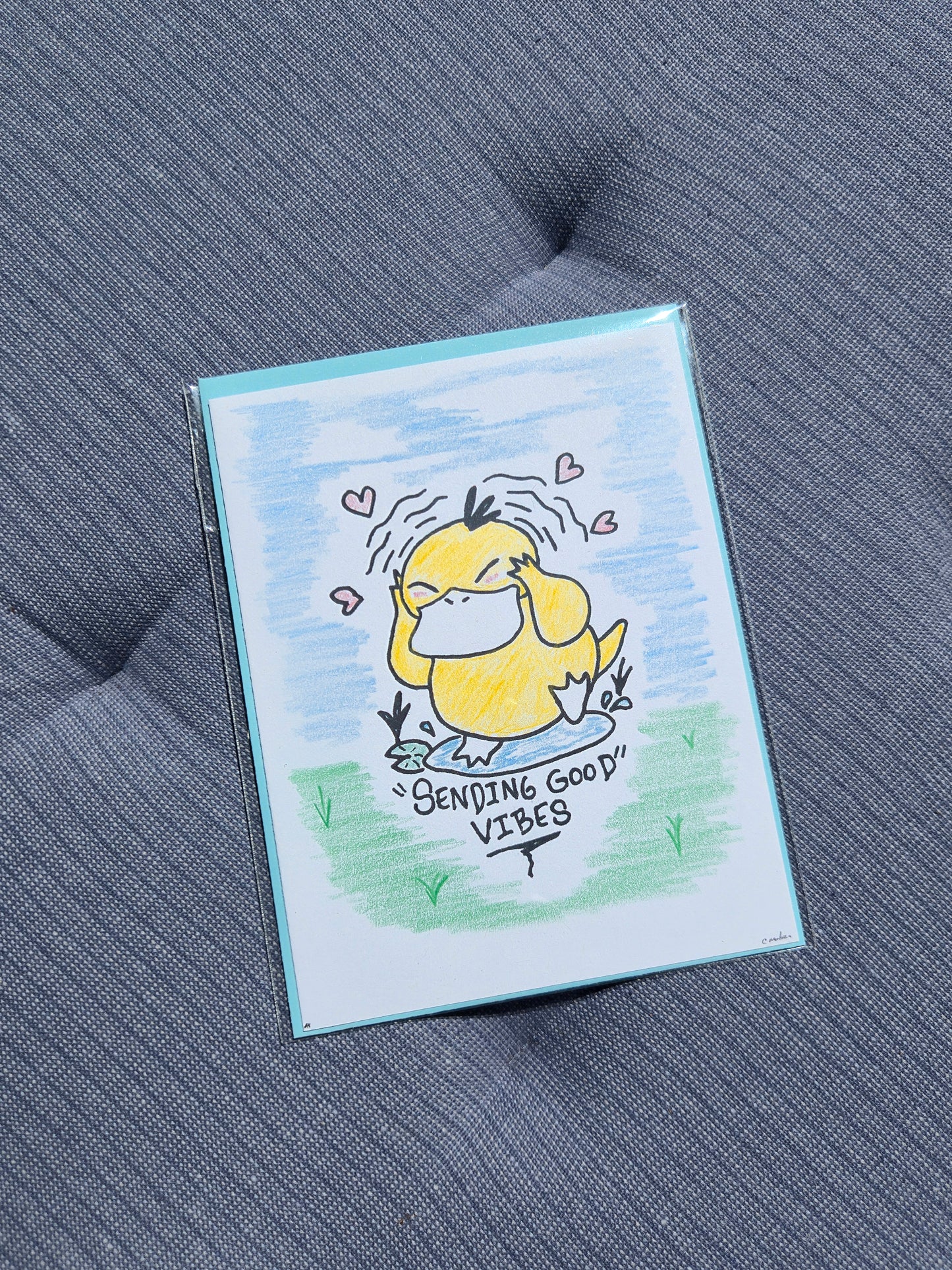 Psyduck Vibes | Art Print Greeting Card