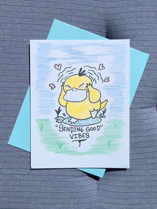 Psyduck Vibes | Art Print Greeting Card