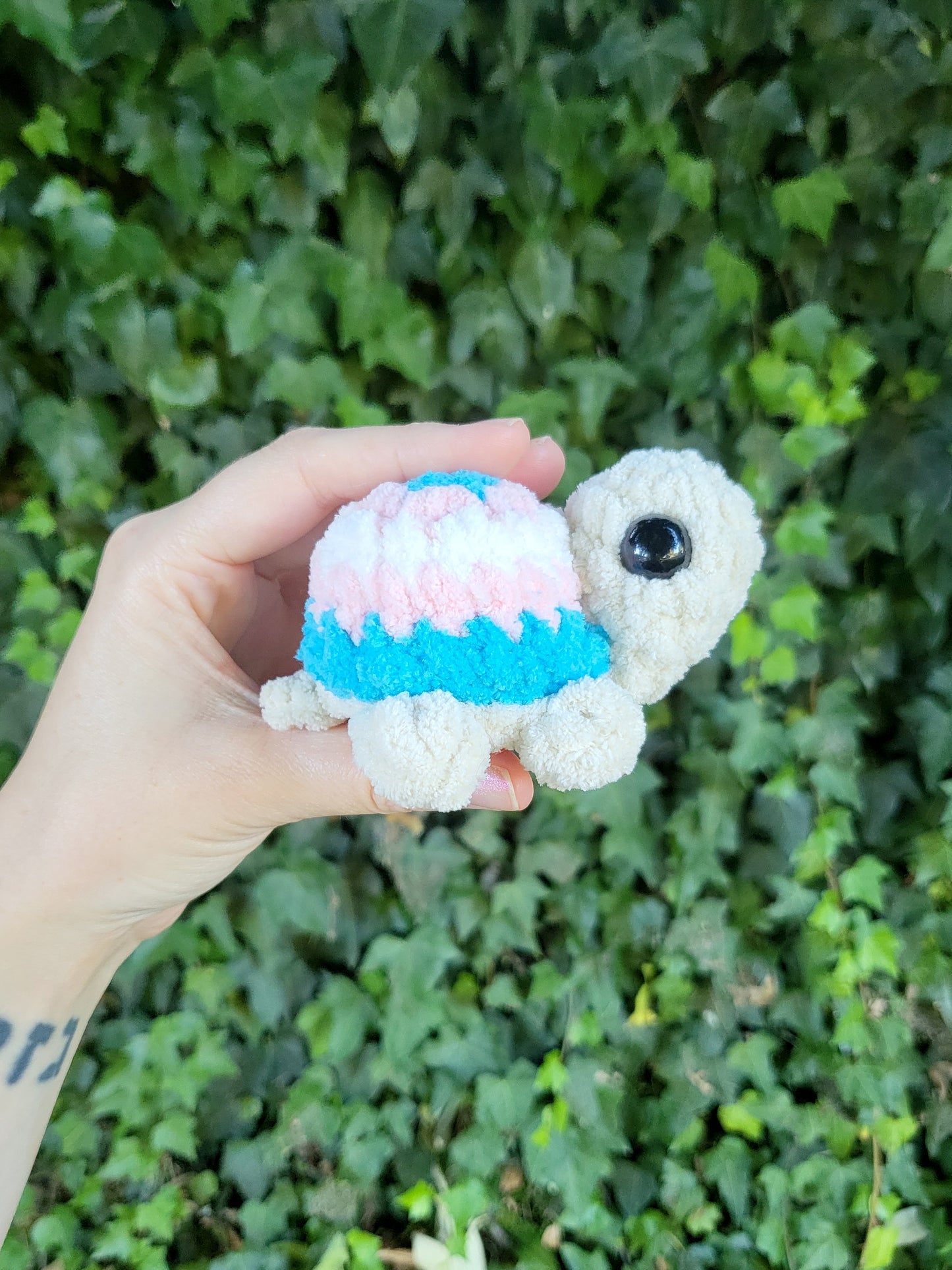 Trans Pride Turtle Plushie | Made by queer artist!