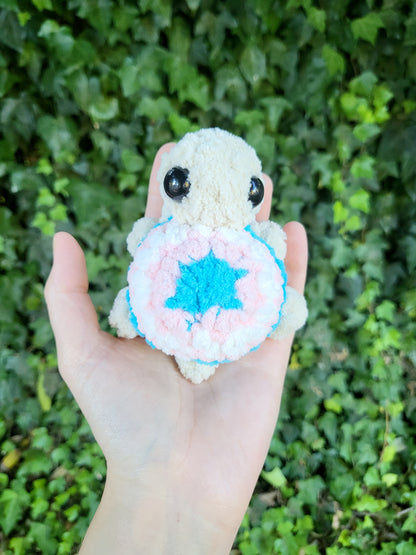 Trans Pride Turtle Plushie | Made by queer artist!