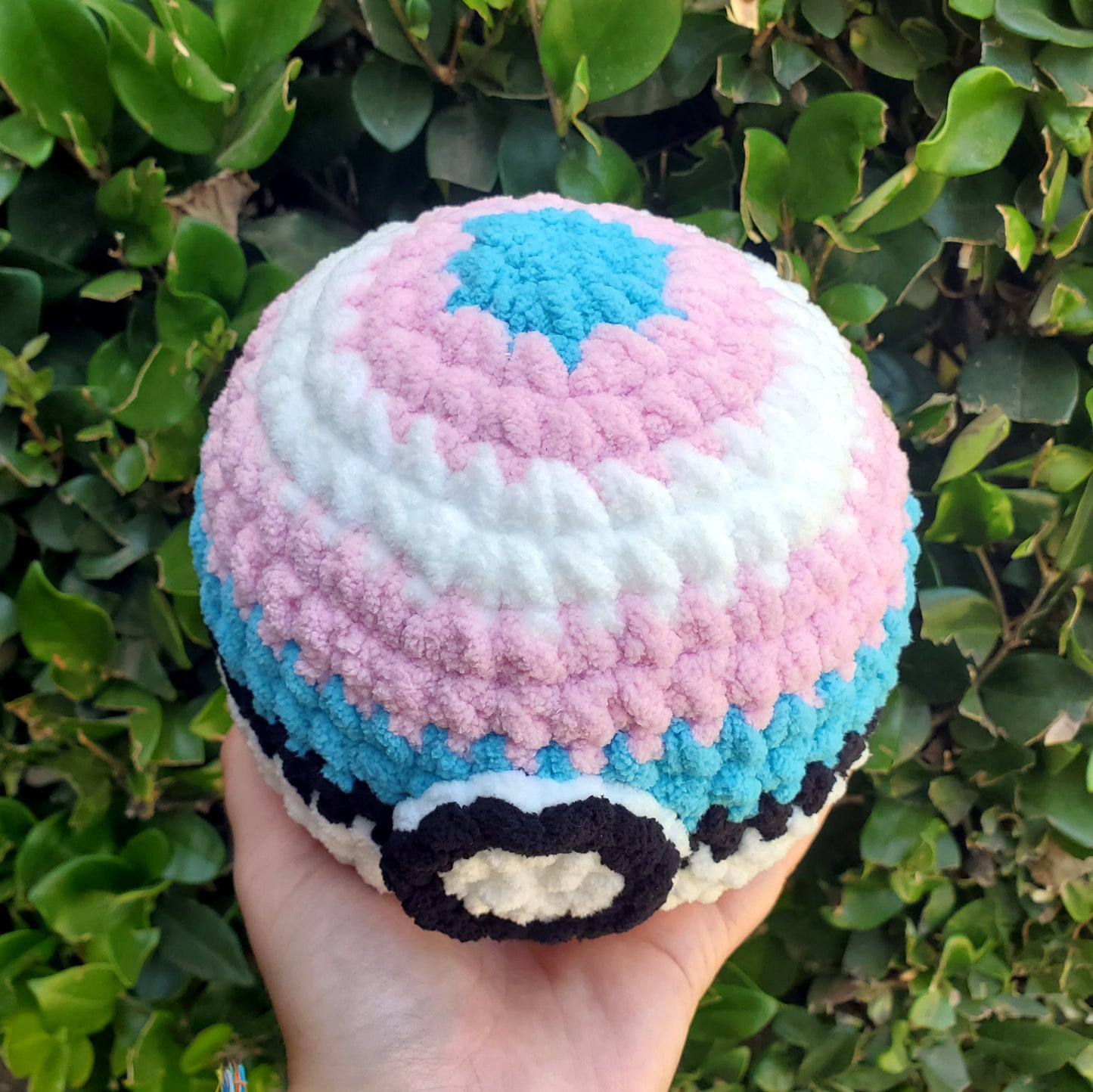 Trans Pride Pokéball Plushie | Made by queer artist!